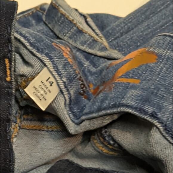 Seven 7 Tummyless High Rise Slim Boot Jeans Womens 14 Blue Light Stretch Denim - Picture 9 of 11